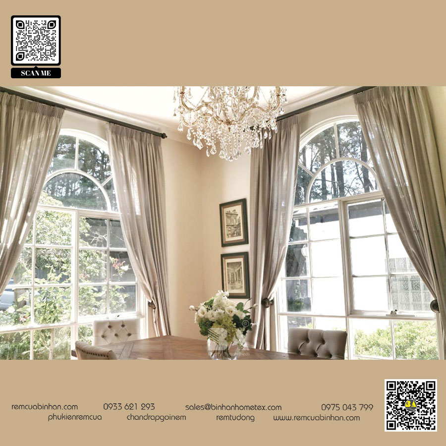 Những mẫu rèm cửa vòm đẹp mê hồn cho phòng ngủ