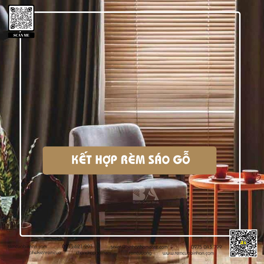 Rèm sáo gỗ tinh tế - Sự kết hợp hoàn hảo cho không gian sống