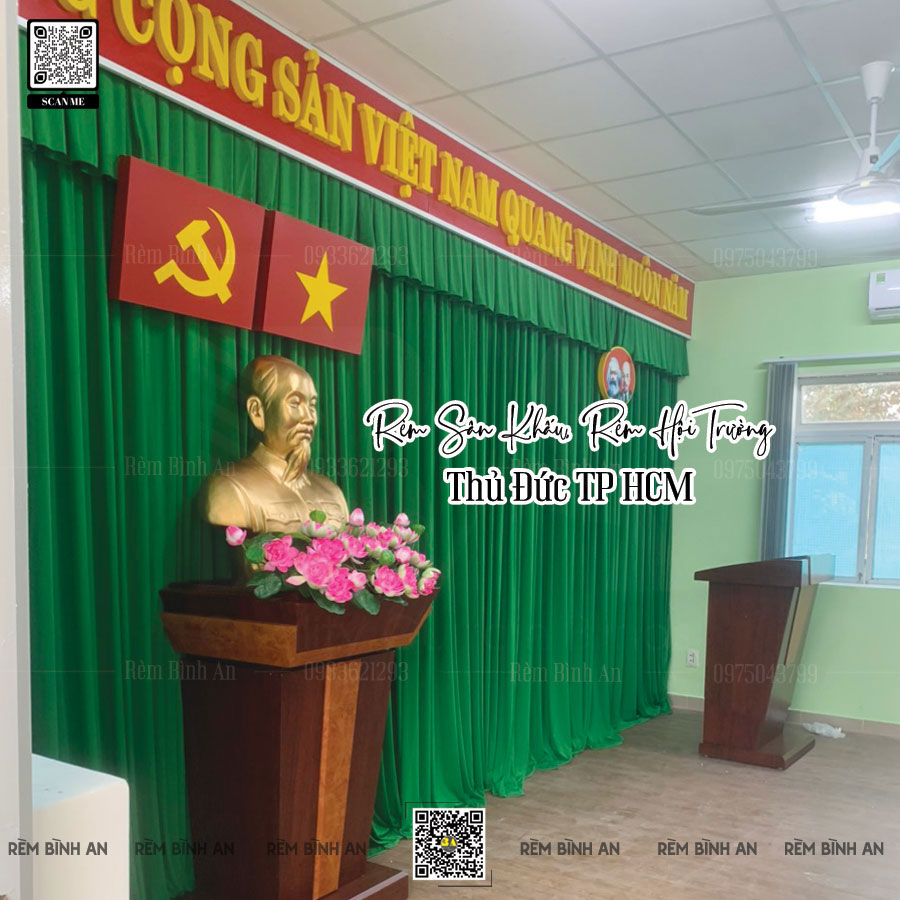 Rèm Bình An Lắp Đặt Rèm Hội Trường Trung Tâm Phát Triển Hạ Tầng Kỹ Thuật TP Thủ Đức