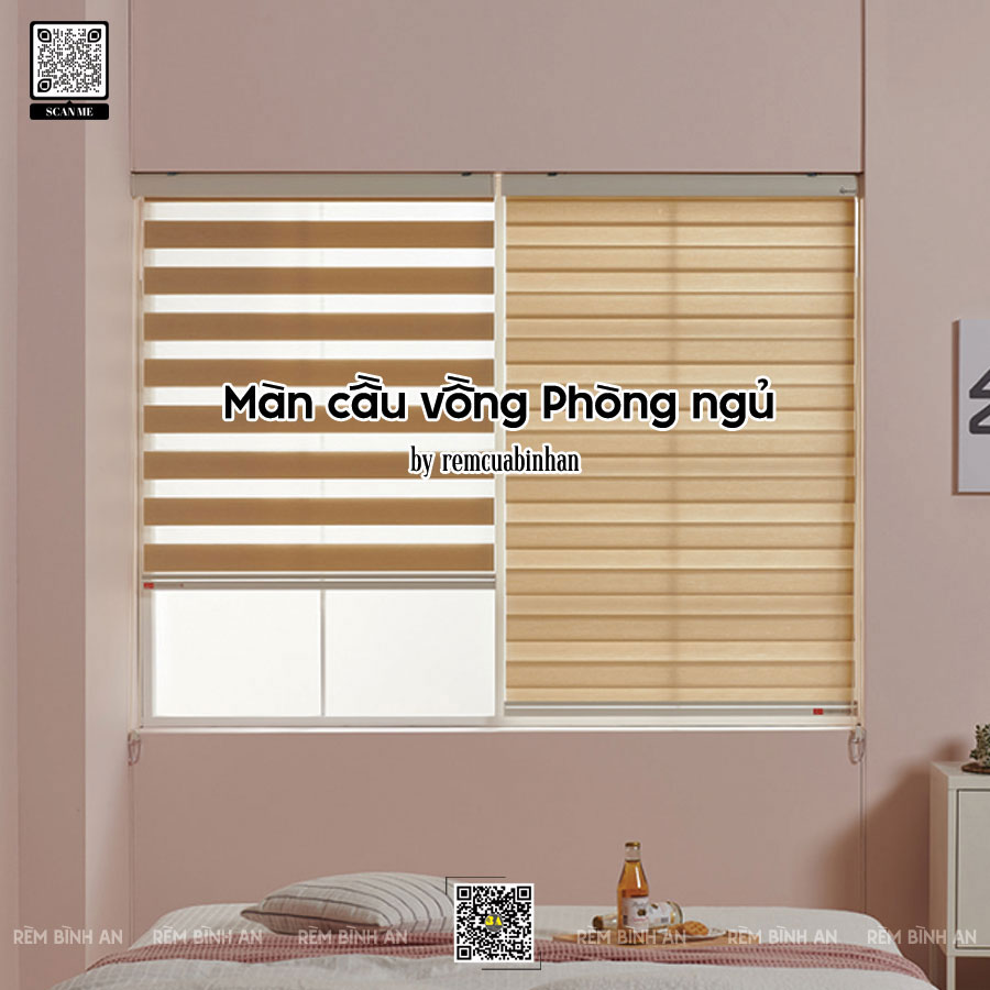 Rèm cầu vồng Hàn Quốc cho phòng ngủ hiện đại