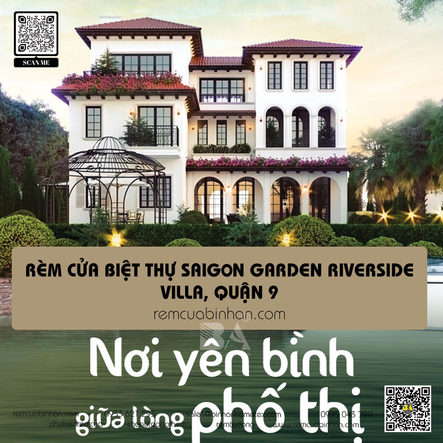 Rèm cửa biệt thự Saigon Garden Riverside Village Quận 9