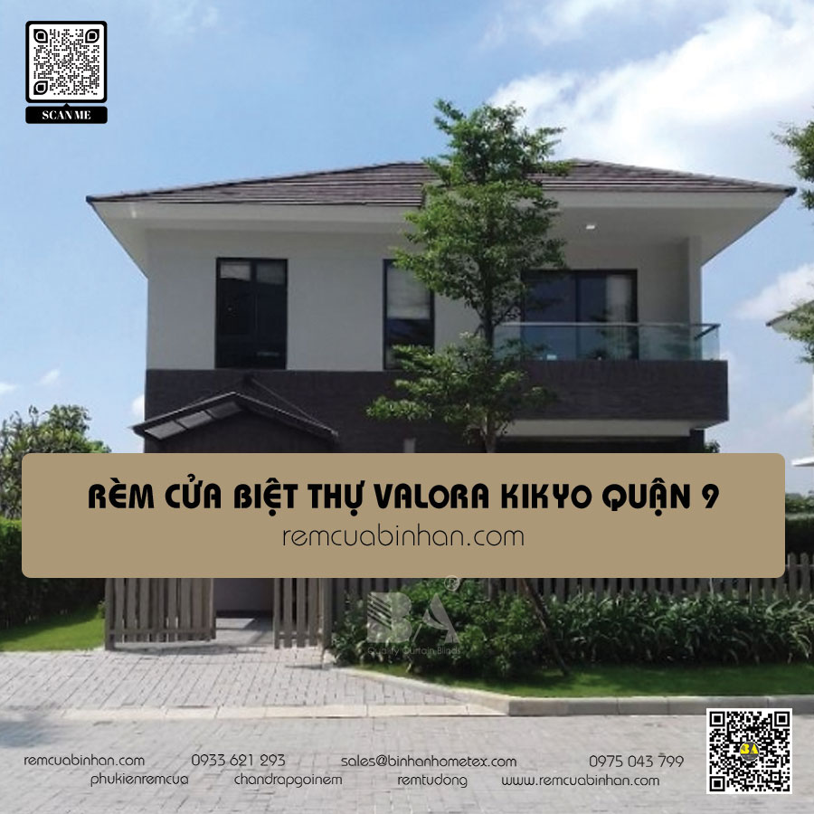 Rèm cửa biệt thự Valora Kikyo Quận 9 chất lượng