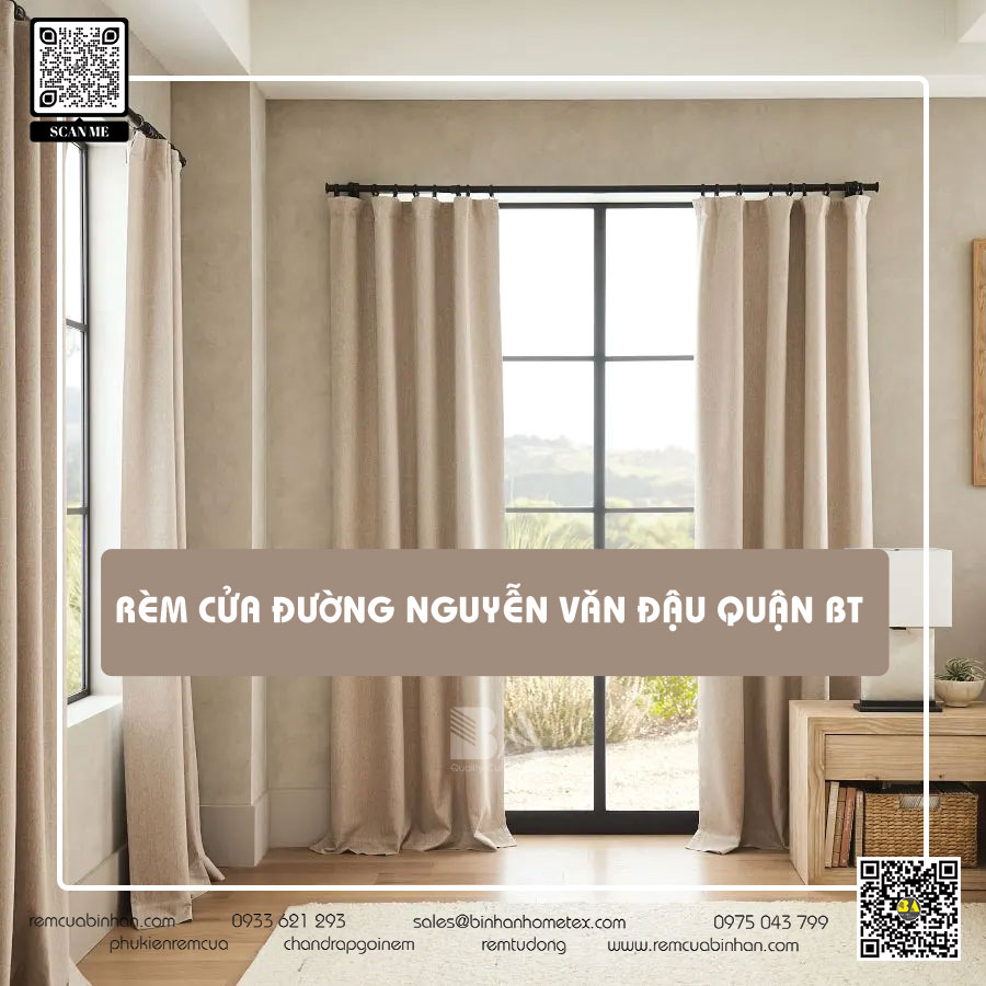 Rèm cửa đường Nguyễn Văn Đậu TP HCM - Tạo điểm nhấn sang trọng cho không gian sống