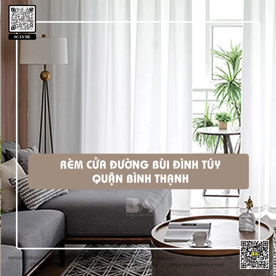 Rèm cửa Bình Thạnh Đường Bùi Đình Túy | Màn Cửa Bình An May rèm cửa cao cấp