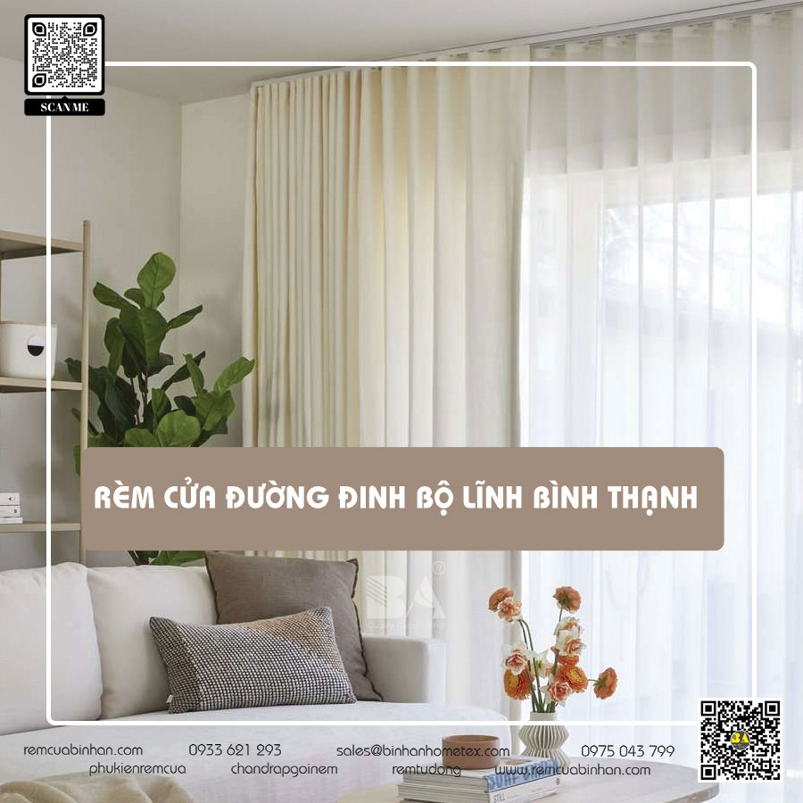 Rèm cửa Bình Thạnh đường Đinh Bộ Lĩnh | Màn Cửa Bình An May rèm cửa cao cấp - Thiết kế độc đáo, chất lượng hoàn hảo!