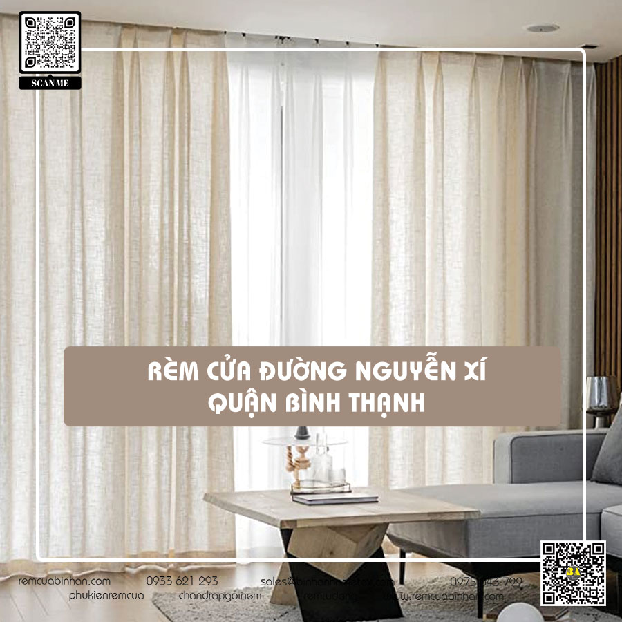 Rèm cửa Bình Thạnh Đường Nguyễn Xí | Màn Cửa Bình An May rèm cửa cao cấp