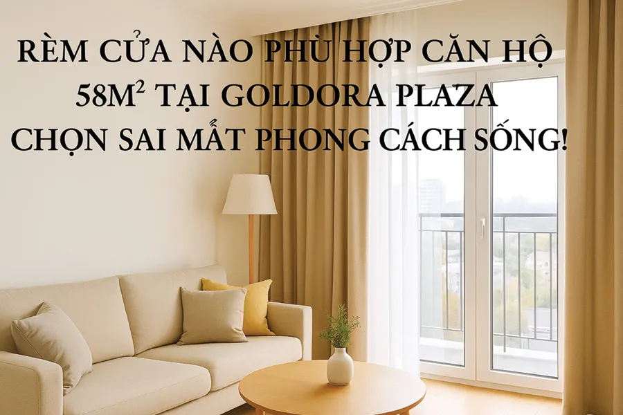 Rèm Cửa Nào Phù Hợp Căn Hộ 58m² Tại Goldora? Chọn Sai Mất Phong Cách Sống!