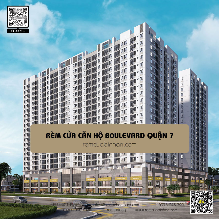 Rèm cửa căn hộ Boulevard Quận 7 - Giá tốt nhất tại TP.HCM