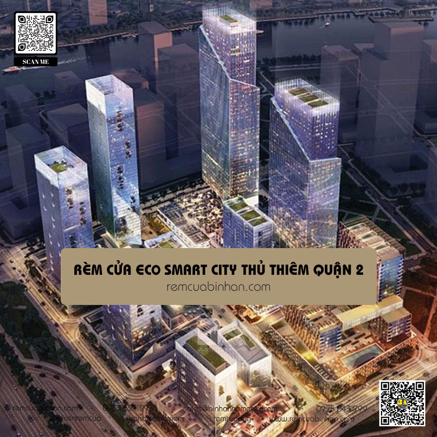 Rèm cửa cho căn hộ Eco Smart City Thủ Thiêm Quận 2