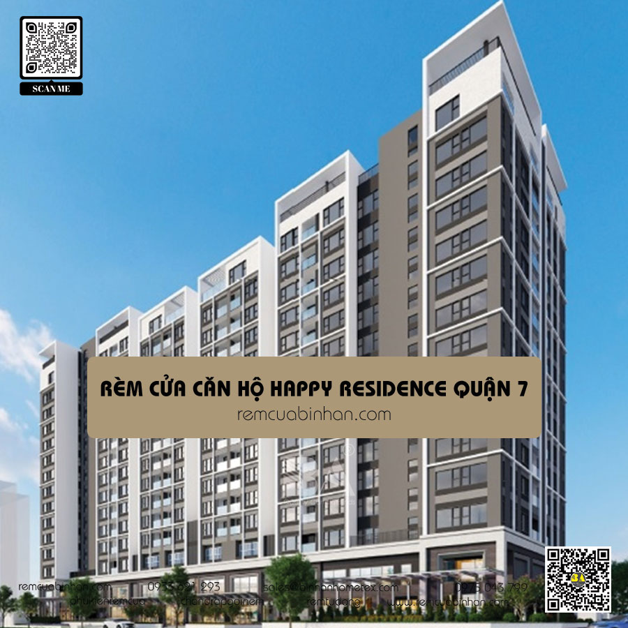Rèm cửa cho căn hộ Happy Residence Quận 7