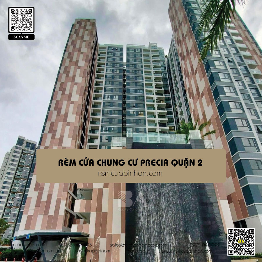 Rèm cửa chung cư Precia đẹp và chất lượng