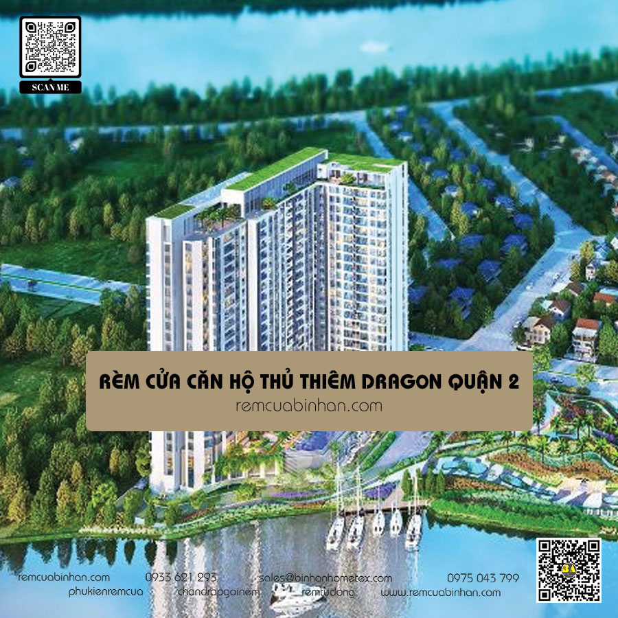 Rèm cửa chuyên nghiệp cho căn hộ Thủ Thiêm Dragon Quận 2