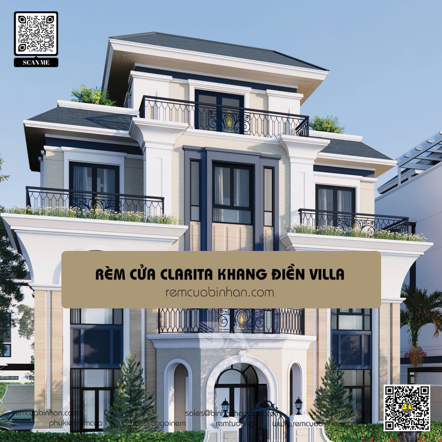 Rèm cửa Clarita Khang Điền Villa - Sự lựa chọn tối ưu cho căn hộ cao cấp