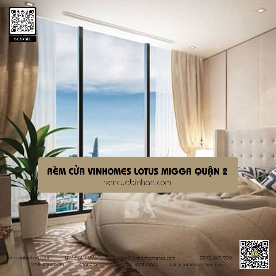 Rèm cửa đẹp cho căn hộ Vinhomes Lotus Migga