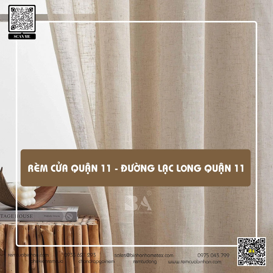 Rèm cửa đường Lạc Long Quân quận 11 - Mang đến không gian sang trọng và tiện nghi