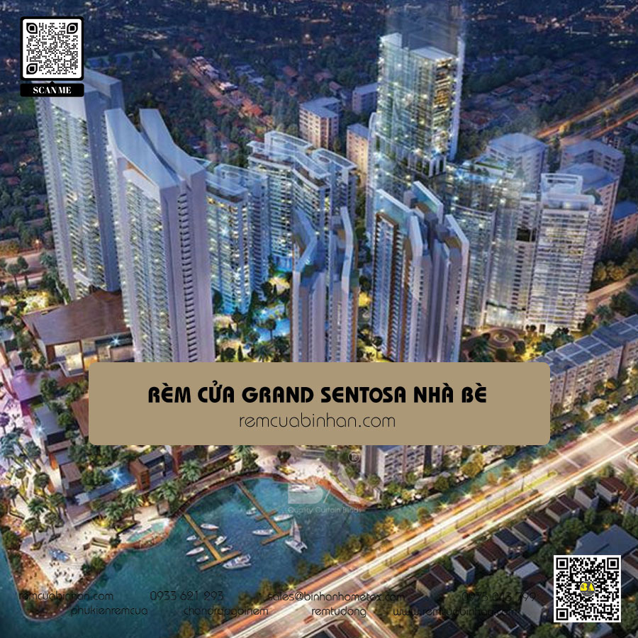 Rèm cửa Grand Sentosa Nhà Bè | Thiết kế và lắp đặt rèm
