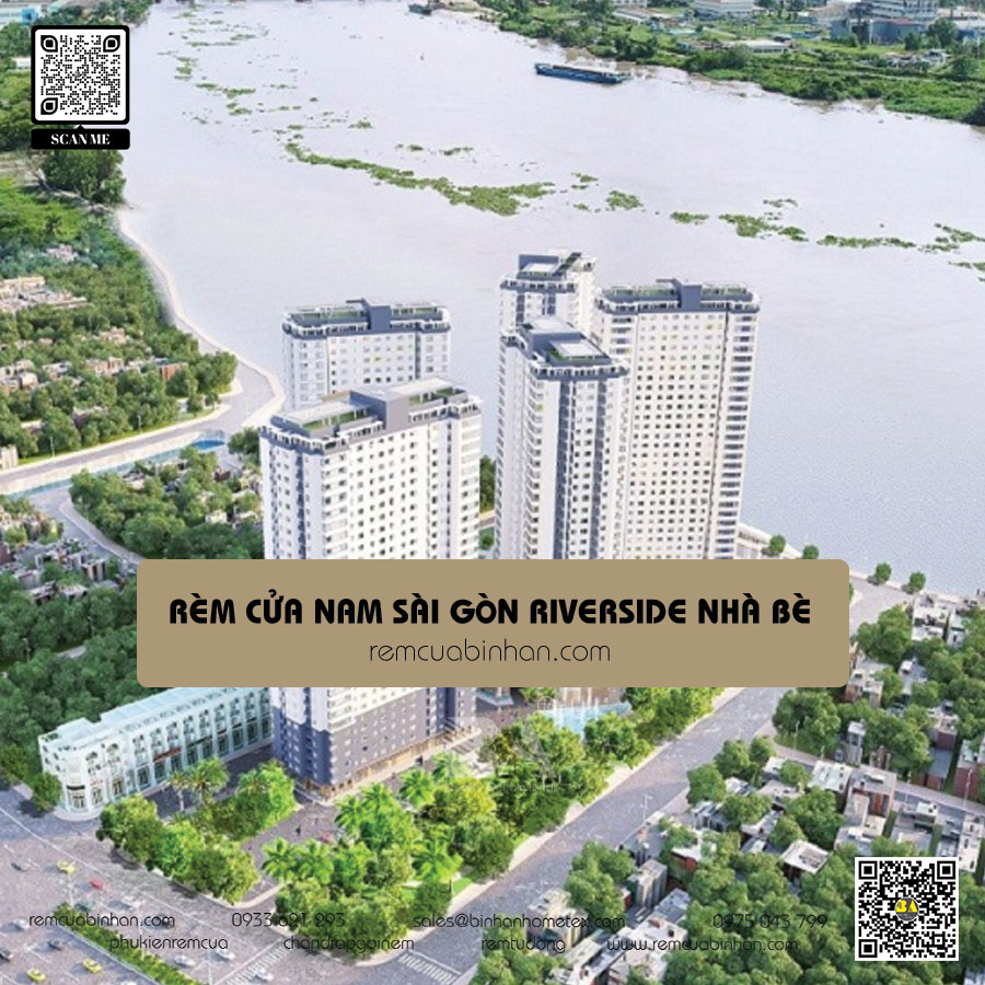 Rèm cửa Nam Sài Gòn Riverside - Nhận thi công rèm chất lượng