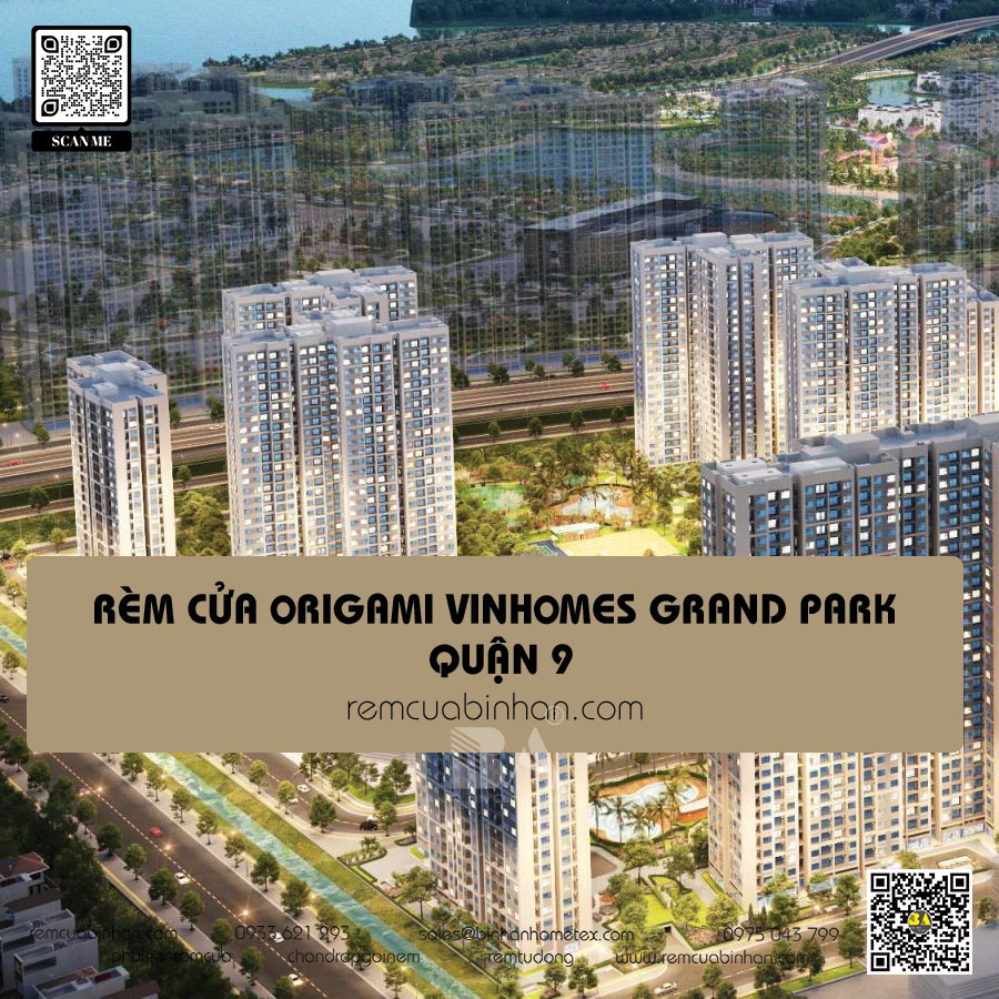 Rèm cửa Origami - Vinhomes Grand Park Quận 9 chất lượng