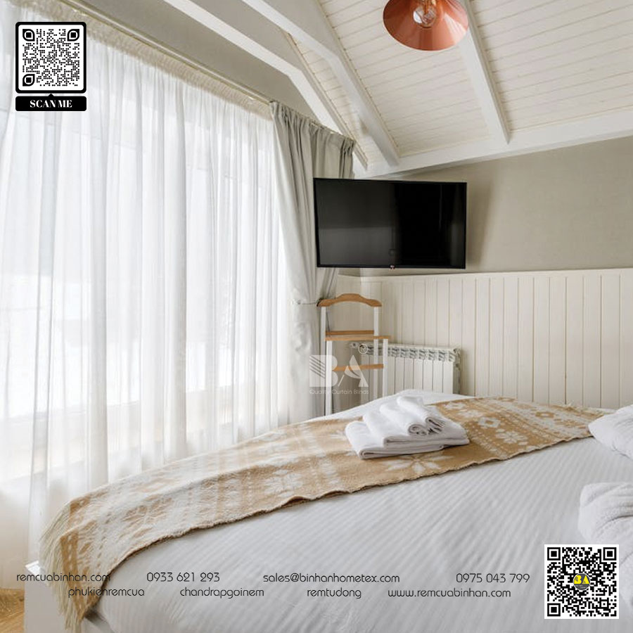 Rèm cửa phòng ngủ màu pastel - Tạo không gian sống mộc mạc và ấm áp