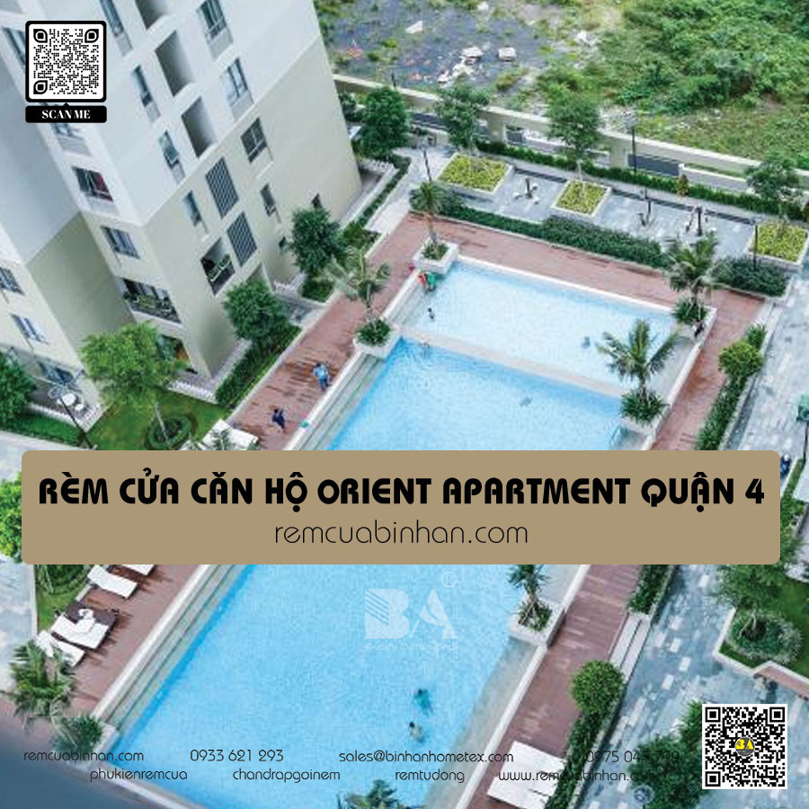 Rèm cửa tại Orient Apartment Quận 4