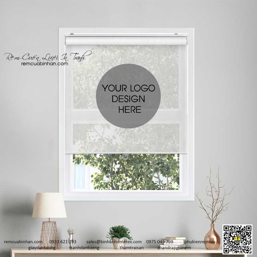 Rèm Cuốn In Logo Công Ty | Màn Cuốn In Thương Hiệu - Rèm Cửa Bình An