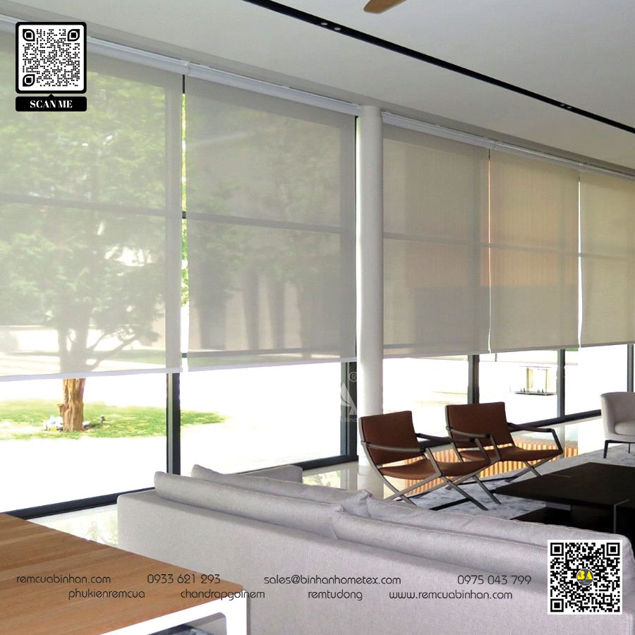 Rèm cuốn lưới - Lựa chọn hoàn hảo cho phòng khách nhỏ