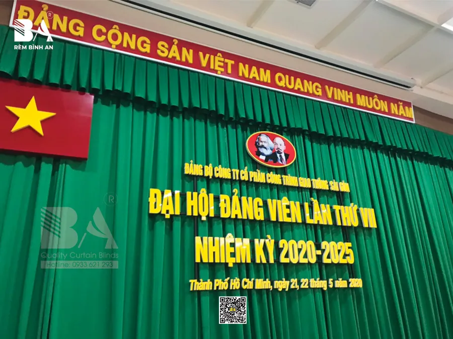 Thi Công Rèm Hội Trường Đẹp – Dự Án CTGT Sài Gòn | RÈM CỬA BÌNH AN