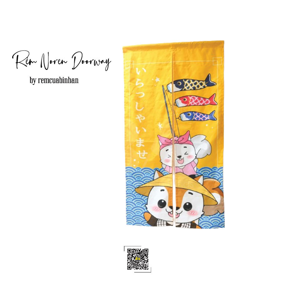 Rèm Noren Hoạt Hình Nhật Bản - Tạo Không Gian Đáng Yêu