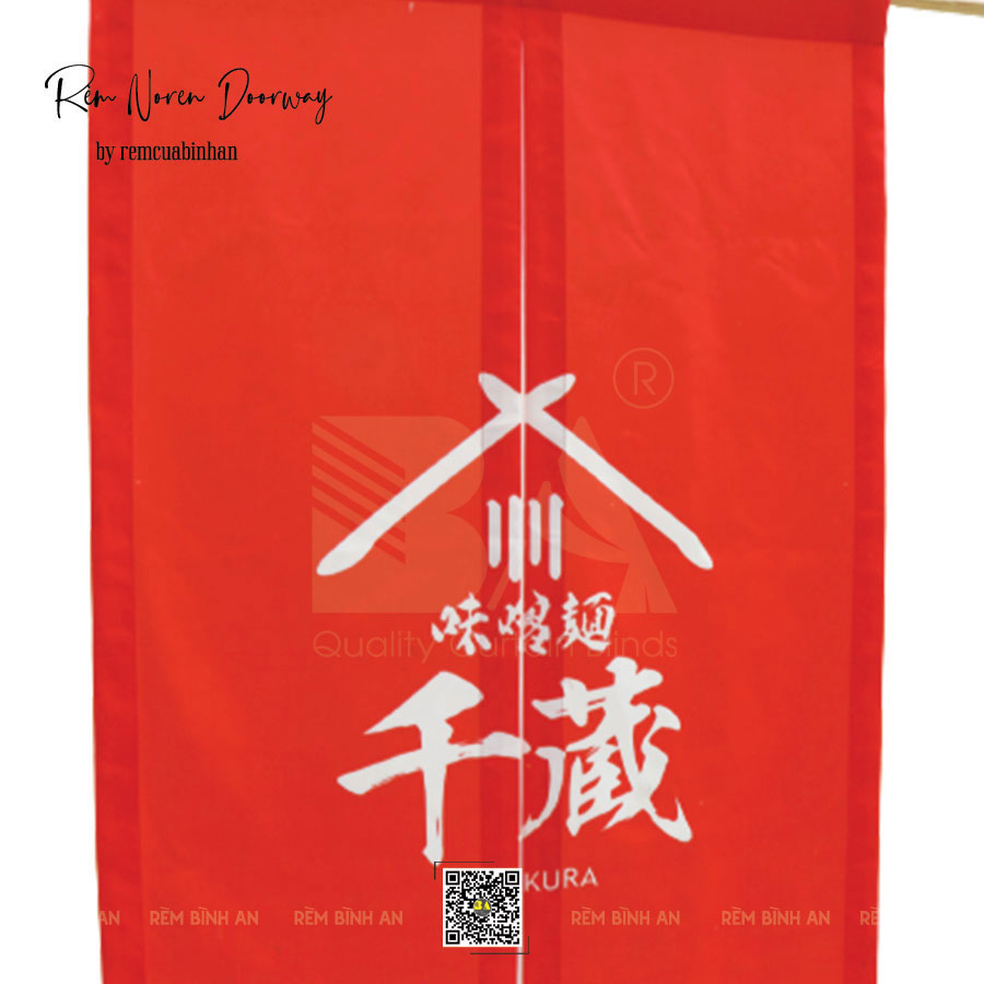 Rèm Noren In Logo Cho Nhà Hàng Nhật Bản CHIKURA Thảo Điền