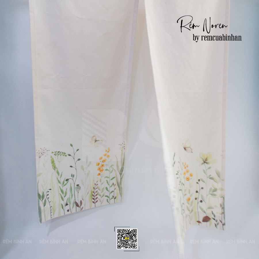  Rèm Noren Nhật Bản In Hoa Nhí Vintage Retro