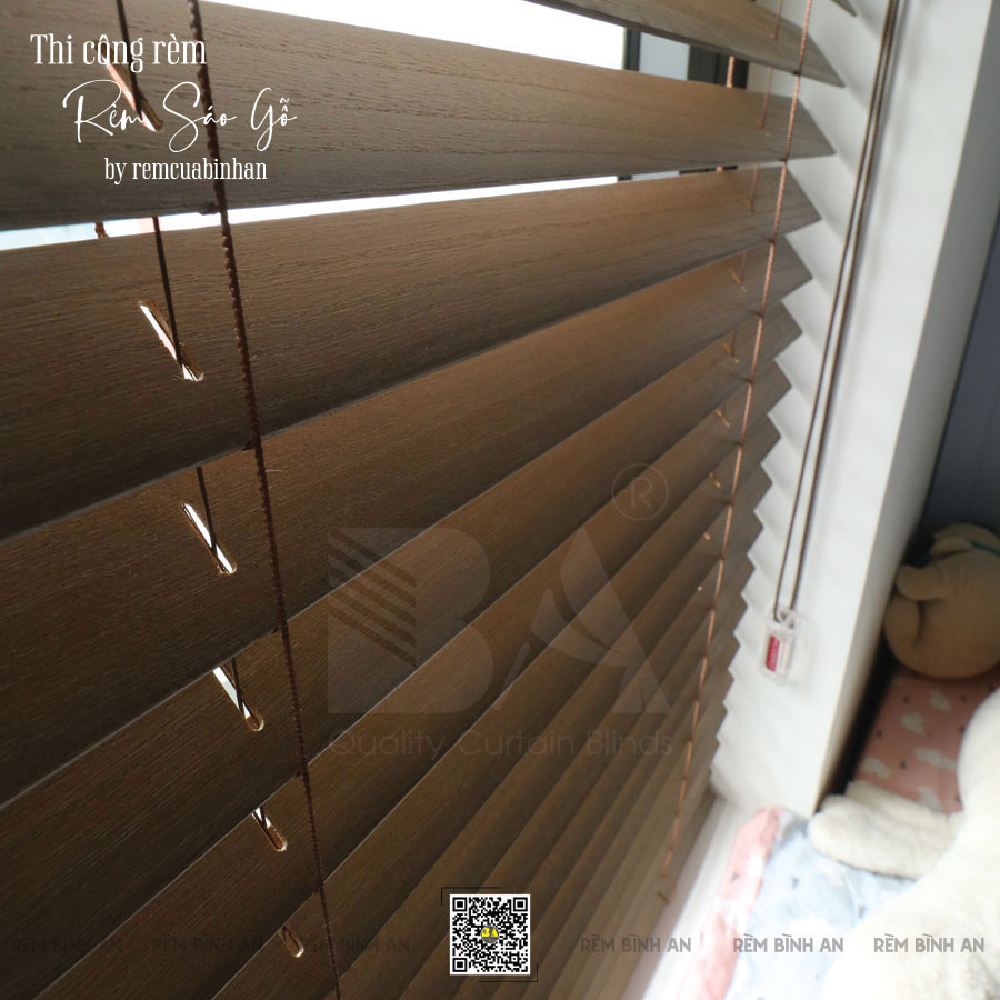 Rèm Sáo Gỗ Hệ Một Dây Hàn Quốc - Bình An