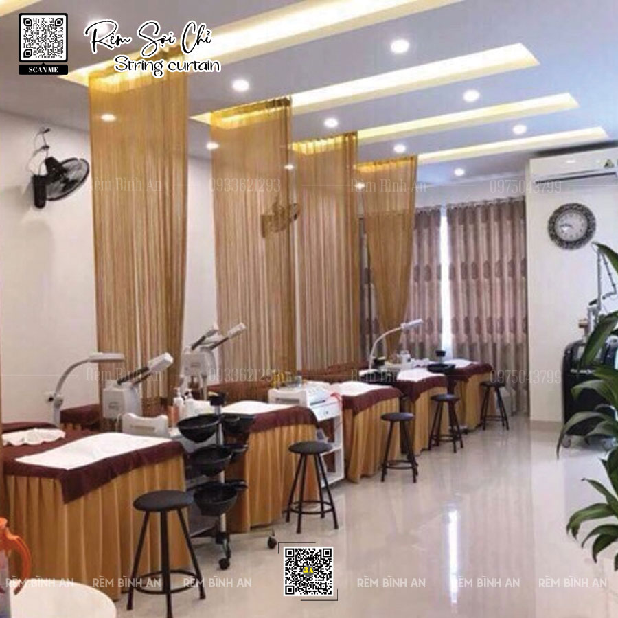 Rèm Sợi Chỉ Ngăn Giường Spa: Giải Pháp Tối Ưu Cho Không Gian Thoáng Đãng Và Riêng Tư