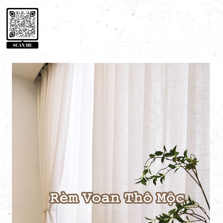 RÈM VOAN COTTON - Phong cách Japandi sang trọng và tinh tế