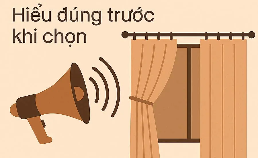 Rèm cách âm & cản âm – hiểu đúng trước khi chọn