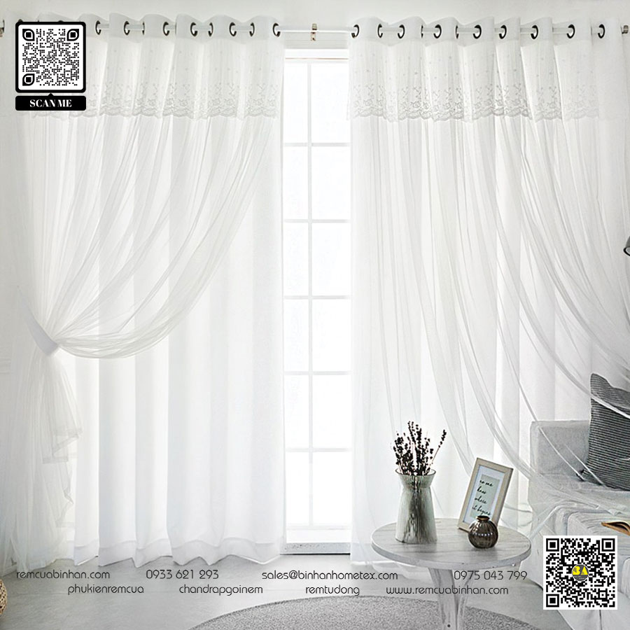 Tại sao rèm voan 2 lớp là sự lựa chọn tuyệt vời cho phòng khách của bạn?