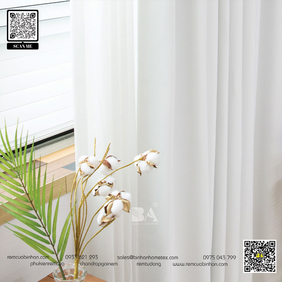 Tăng tính thẩm mỹ trong thiết kế nội thất với cách phối rèm voan