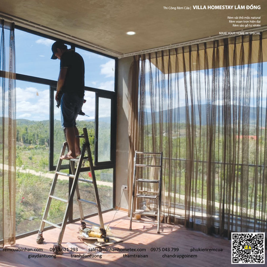 Rèm cửa tự động cho villa Lâm Đồng Đà Lạt | Bình An Blinds
