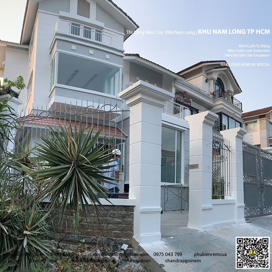 Rèm cuốn tự động tại Khu dân cư Nam Long Quận 7 | www.remcuabinhan.com