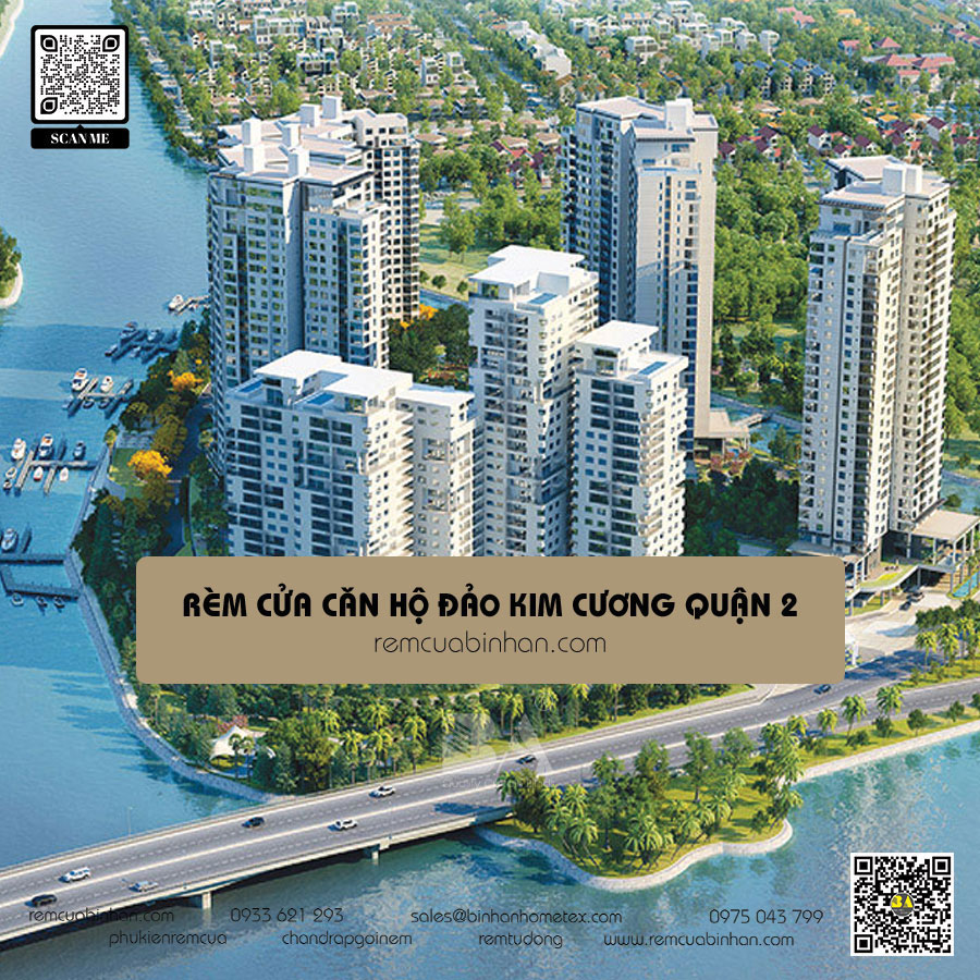 Thiết kế và lắp đặt rèm cửa cho căn hộ Đảo Kim Cương Quận 2