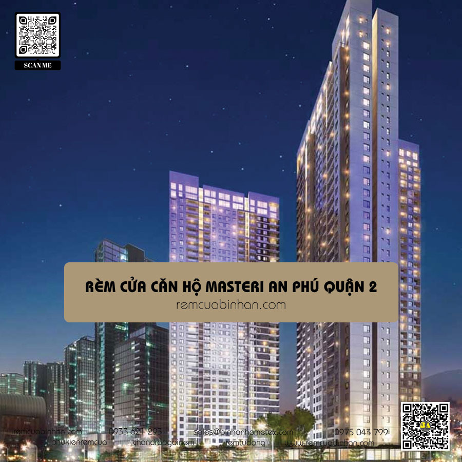 Thiết kế và lắp đặt rèm cửa cho căn hộ Masteri An Phú