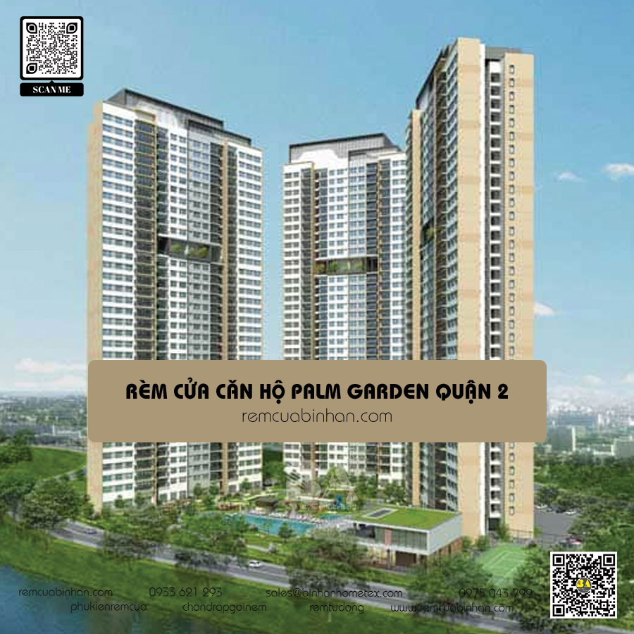 Thiết kế và lắp đặt rèm cửa cho căn hộ Palm Garden Quận 2