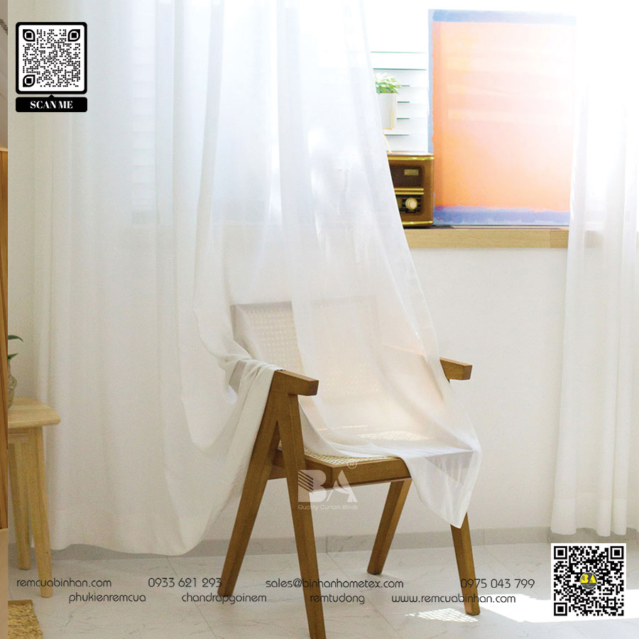 Tìm hiểu về các loại rèm voan trắng và giá cả của rèm voan