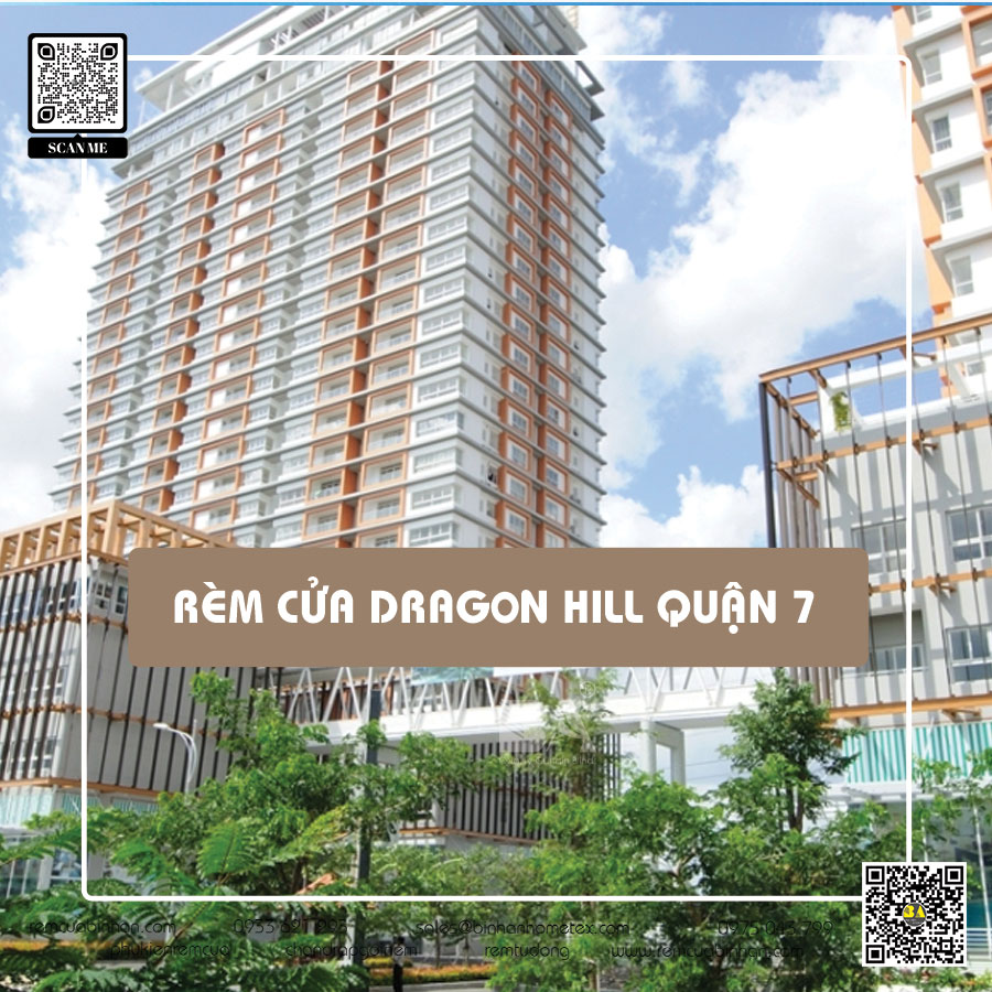 Mẫu rèm cửa chung cư Dragon Hill quận 7 - Rèm Bình An