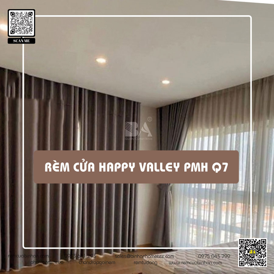 Rèm cửa chung cư Happy Valley quận 7 | Rèm Bình An - Chất lượng cao, giá thành hợp lý