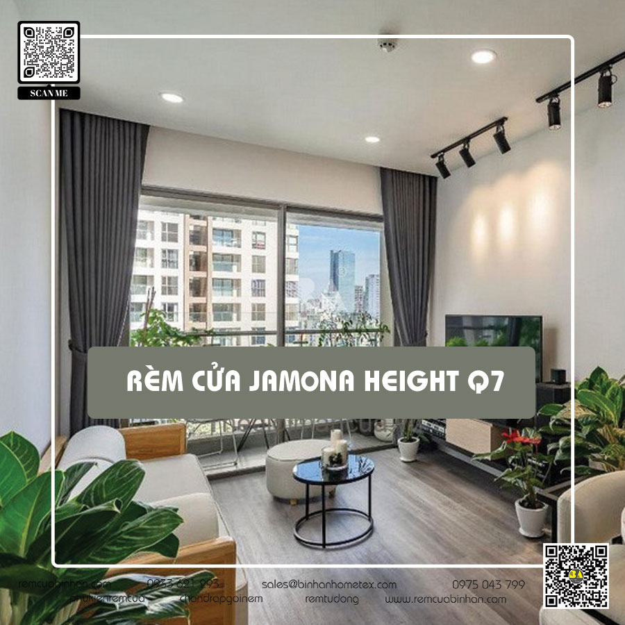 Rèm cửa chung cư Jamona Heights Quận 7 - Giải pháp độc đáo cho không gian sống đẳng cấp