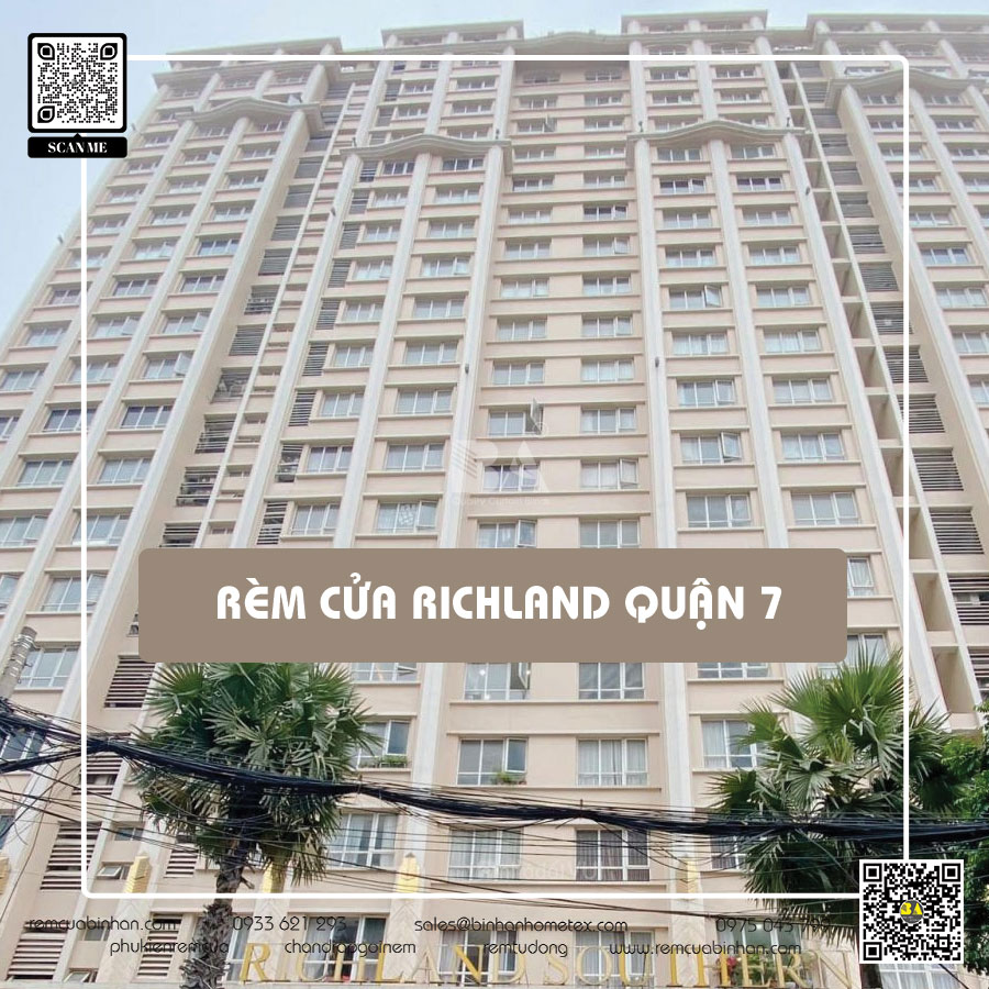 Rèm cửa chung cư Richland Quận 7 - Rèm Bình An: Chất lượng đỉnh cao, giá cả hợp lý