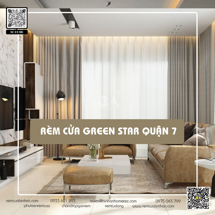 Rèm cửa chung cư Green Star quận 7 - Rèm Bình An: Giải pháp tối ưu cho không gian sống