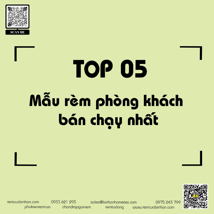 Top 05 mẫu rèm cửa phòng khách đẹp | Rèm Bình An