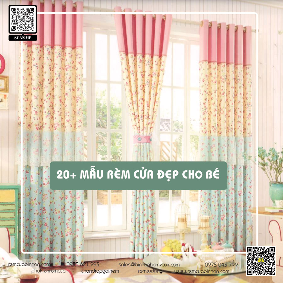 20+ mẫu rèm cửa đẹp cho bé | Rèm Bình An