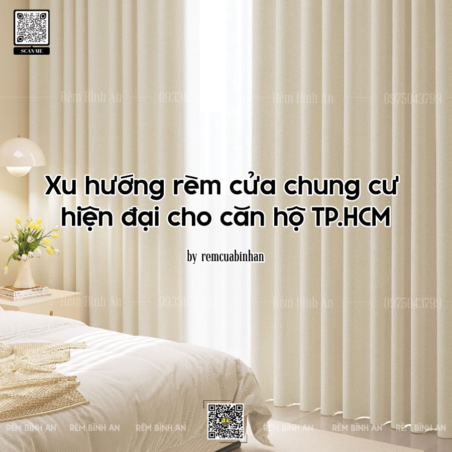 Xu hướng rèm cửa chung cư hiện đại cho căn hộ TP.HCM